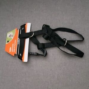Meijer adjustable‎ step-in harness black dog pet chest 3/4" x 20-28" sz …
